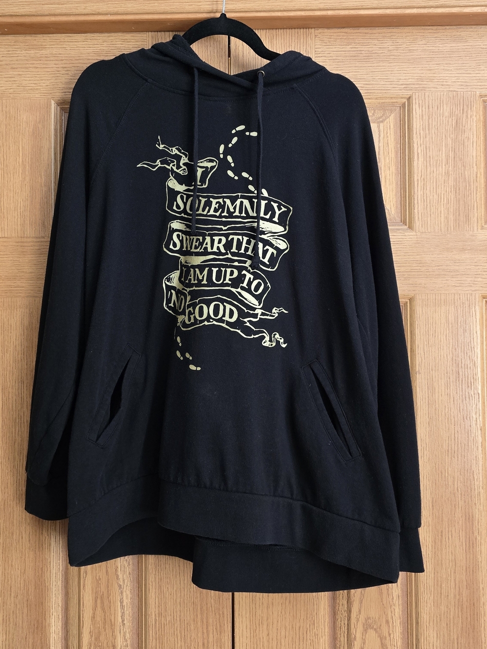 Harry Potter Black Crewneck Sweater with Cream Graphic